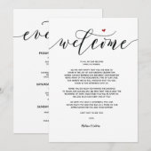 Moderne trouwkaart en routekaart v9 kaart (Voorkant / Achterkant)