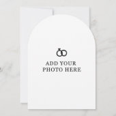 Moderne trouwkaart in boogstijl kaart (Achterkant)