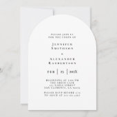 Moderne trouwkaart in boogvorm kaart (Voorkant)