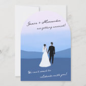 Moderne trouwkaart in boogvorm kaart (Voorkant)