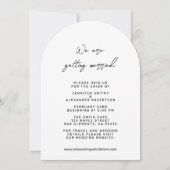 Moderne trouwkaart in boogvorm kaart (Voorkant)