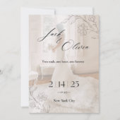 Moderne trouwkaart kaart (Voorkant)