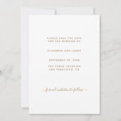Moderne trouwkaart met 3 foto's om de datum te res save the date (Achterkant)