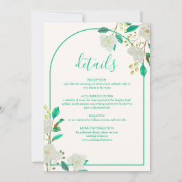 Moderne Trouwkaart met Details Kaart