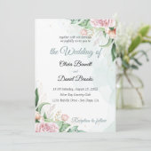 Moderne trouwkaart met foto kaart (Staand voorkant)