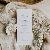 Moderne trouwkaart met gastnaam menu