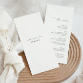 Moderne trouwkaart met gastnaam menu