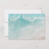 Moderne Trouwkaart met QR-code voor Ocean Getijde Save The Date (Achterkant)