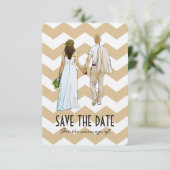 Moderne Trouwkaart om de Datum te Bewaren Save The Date (Staand voorkant)