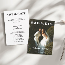Moderne Trouwkaart Platte Save The Date Kaart
