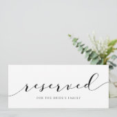 Moderne Trouwkaart - Reservatiekaart Calligrafie Kaart (Staand voorkant)