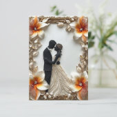 Moderne Trouwkaart Save The Date (Staand voorkant)