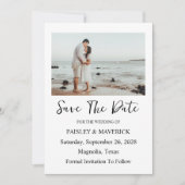 Moderne Trouwkaart 'Save The Date' met foto Save The Date (Voorkant)