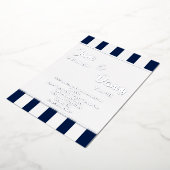 Moderne trouwkaart zwart-wit gestreept met  folie uitnodiging (Gedraaid)