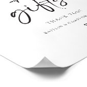 Moderne Trouwkaarten & Cadeaus Bord Minimalistisch Poster (Hoek)