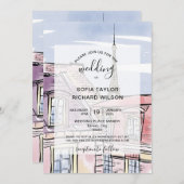 Moderne Trouwlocatie Parijs Eiffeltoren Invi Kaart (Voorkant / Achterkant)