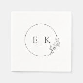 Moderne Trouwlogo Servetten (Voorkant)