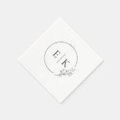 Moderne Trouwlogo Servetten (Hoek)