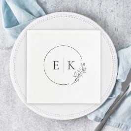 Moderne Trouwlogo Servetten