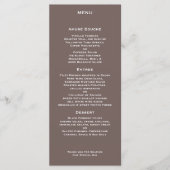 Moderne Trouwmenu met Boomstam Menu (Voorkant)