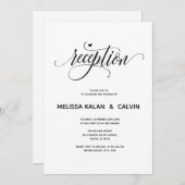 Moderne trouwontvangstkaart v1 kaart (Voorkant / Achterkant)