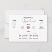 Moderne trouwpartij kleding | Bruiloft kleur Kaart (Voorkant)