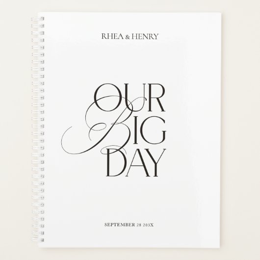 Moderne Trouwplanner Notitieboek "Onze Grote Dag" (Voorkant)