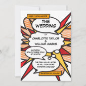 Moderne Trouwplezier Stijlvolle Stripboek Kaart (Voorkant)