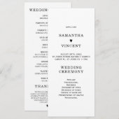 Moderne Trouwprogramma Sjabloon Kaart (Voorkant / Achterkant)