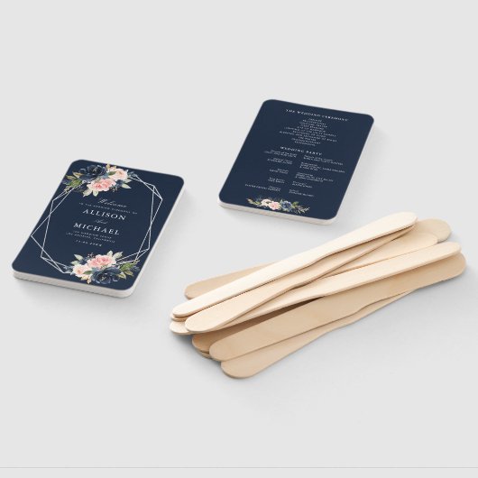 Moderne trouwprogramma voor marinesjager en doorsn handwaaier (Niet-gemonteerd)