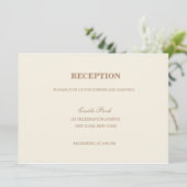 Moderne trouwreceptiekaart kaart (Staand voorkant)