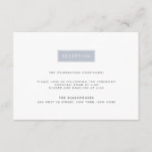 Moderne Trouwreceptiekaart | Leisteen Informatiekaartje (Voorkant)