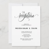 Moderne trouwreceptiekaart v1 kaart (Voorkant)