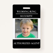 Moderne trouwring beveiliging - ring drager badge (Voorkant)