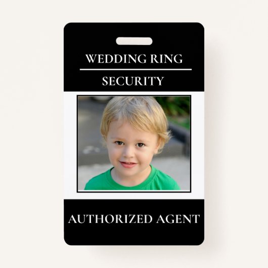 Moderne trouwring beveiliging - ring drager badge (Voorkant)