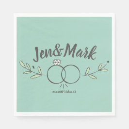 Moderne trouwring Doodle Servet