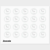 Moderne Trouwringen Monogram Save the Date Ronde Sticker (Vel)