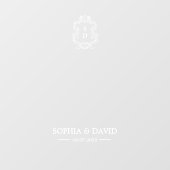 Moderne Trouwspiegel Aangepaste Initialen Decal (Vel)