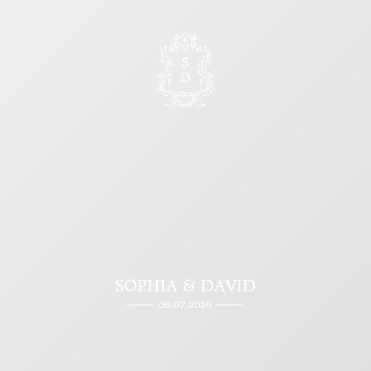 Moderne Trouwspiegel Aangepaste Initialen Decal (Vel)