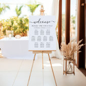 Moderne trouwstoelindeling voor 10 tafels poster