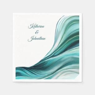 Moderne Trouwtafel Decor-Emerald Groen- Servet