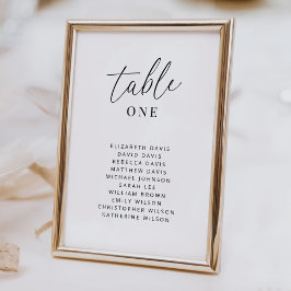 Moderne Trouwtafel Nummer Kaarten met namen