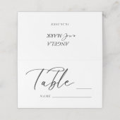 Moderne Trouwtafel Nummer Plaats Kaart Plaatskaartje (Buitenkant ongevouwen)