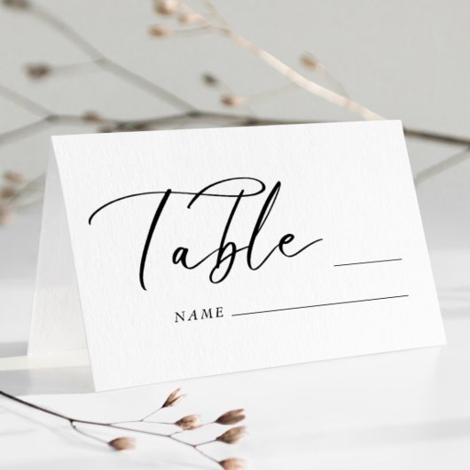 Moderne Trouwtafel Nummer Plaats Kaart Plaatskaartje