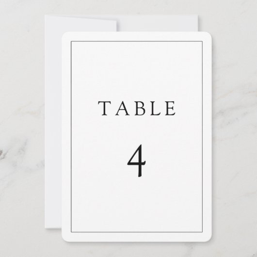 Moderne Trouwtafel Nummer Sjabloon, Decor, Minimaa Kaart (Voorkant)