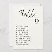 Moderne Trouwtafel Zitkaart Kaart (Voorkant)