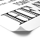 Moderne trouwtekst ter nagedachtenis aan geliefde  poster (Hoek)