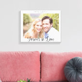 Moderne Trouwtypografie Voor altijd verliefd Foto Canvas Afdruk (Insitu (Woonkamer))