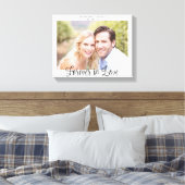 Moderne Trouwtypografie Voor altijd verliefd Foto Canvas Afdruk (Insitu (Slaapkamer))