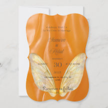 Moderne Trouwuitnodiging Caramel Boog Suite